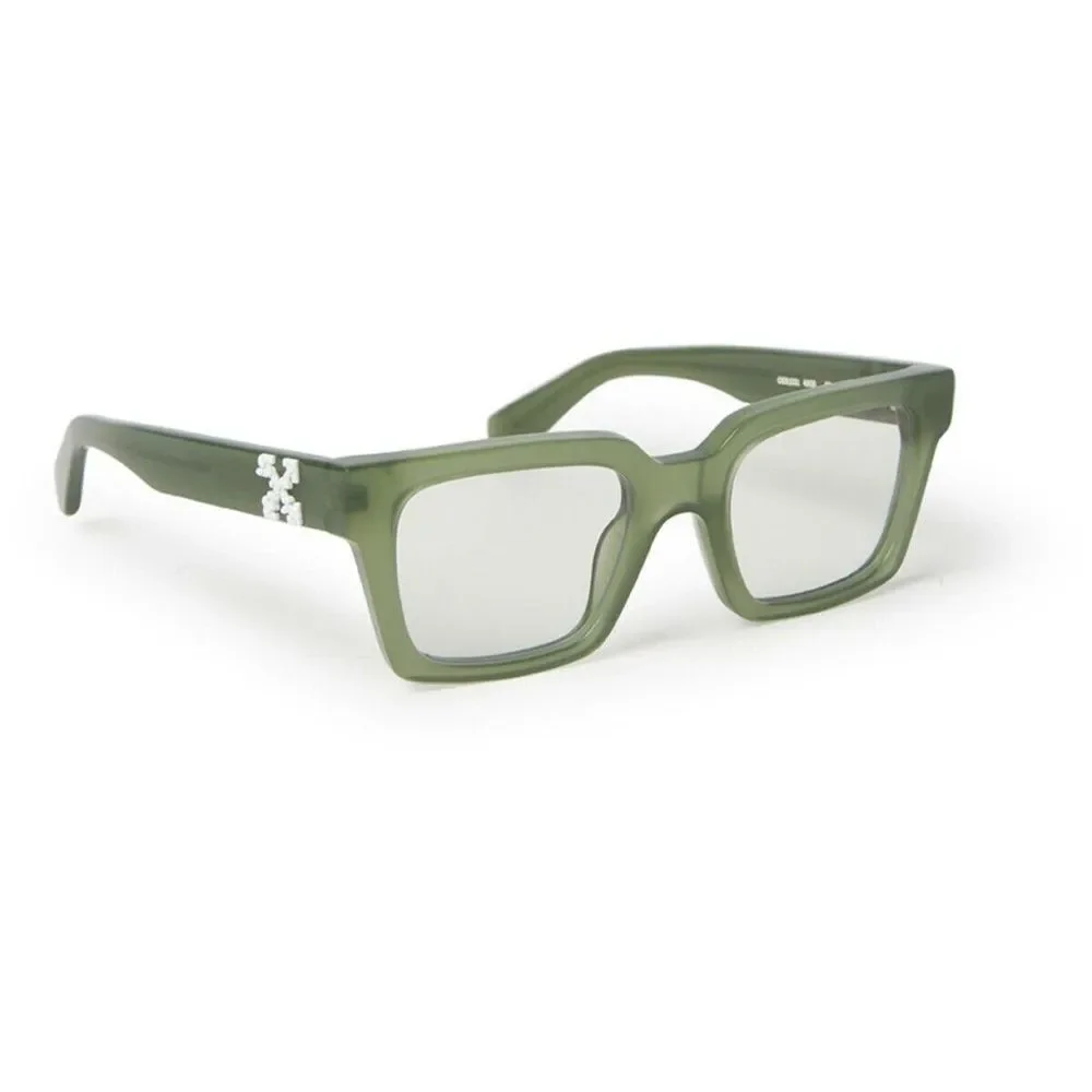 Off-White Style 21 Eyeglasses OERJ021C99PLA0014500 Green Frame Transparent Lens - Picture 1 of 4
